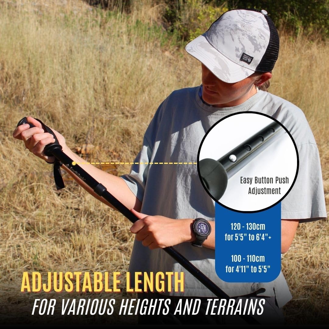 Folding Collapsible Travel Hiking Walking Trekking Pole/Shorter Women's Pole - Image 4