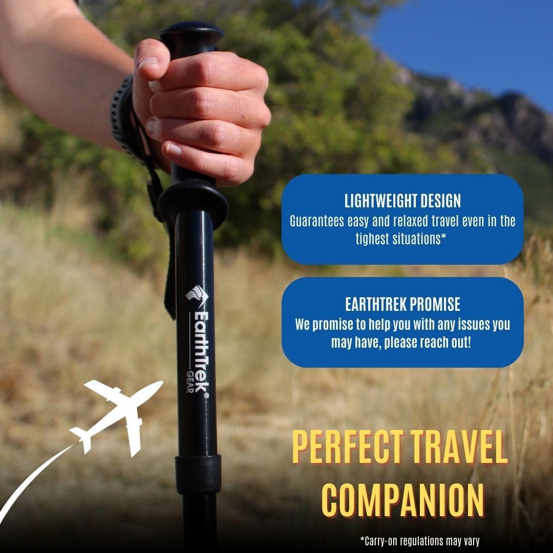 Folding Collapsible Travel Hiking Walking Trekking Pole/Shorter Women's Pole - Image 5