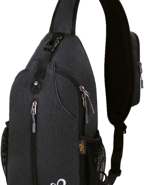 WATERFLY Crossbody Sling Backpack Sling Bag Travel Hiking Chest Bag Daypack