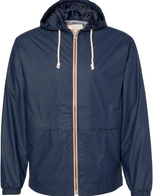 Vintage Hooded Rain Jacket XL Navy